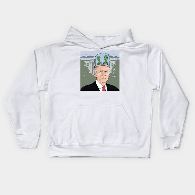 Joe Biden head Kids Hoodie by matan kohn